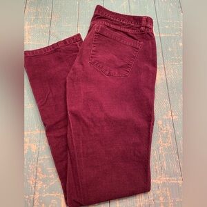 J. Crew Women's Burgundy Corduroy Jeans